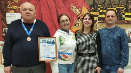 Врач-эксперт Пинской ЦБ Сергей Конюх – в числе призеров Республиканского турнира по шашкам и шахматам на призы БПРЗ